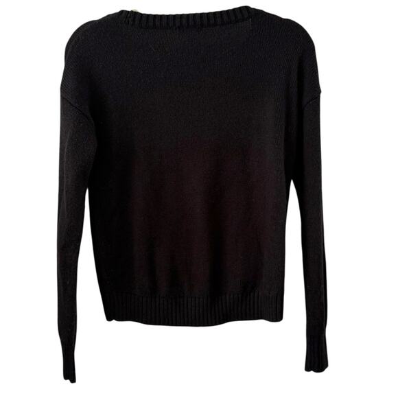 Bongo Junior Medium Black Green Red Elfie Christmas Sweater Holiday Pullover - Picture 3 of 4